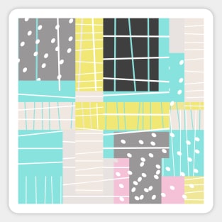 Abstract Art Dots And Stripes Sticker